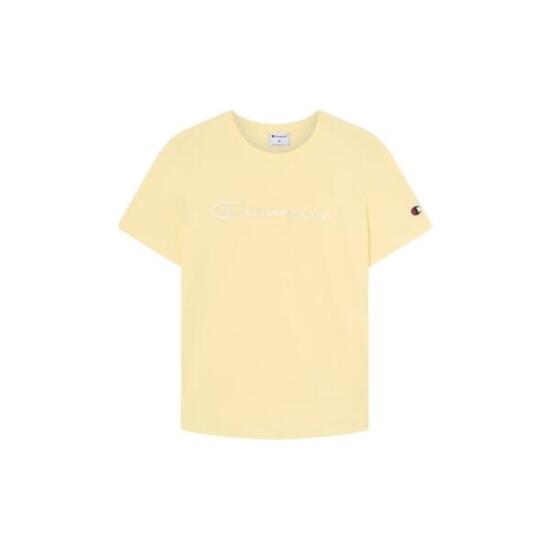 T-shirt femme Champion jaune, coton premium