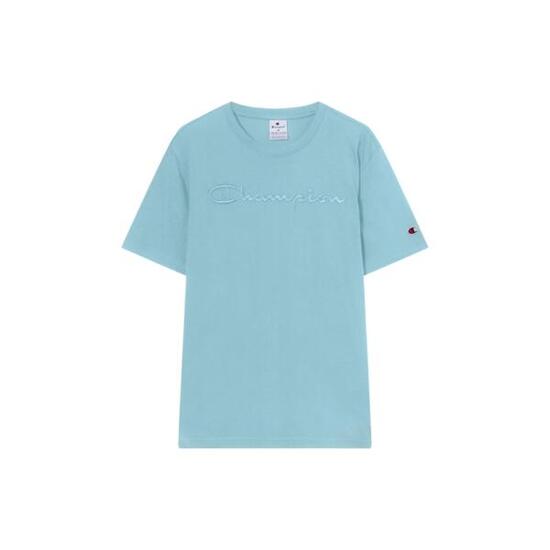 Champion heren T-shirt lichtblauw, 100% katoen, Regular Fit