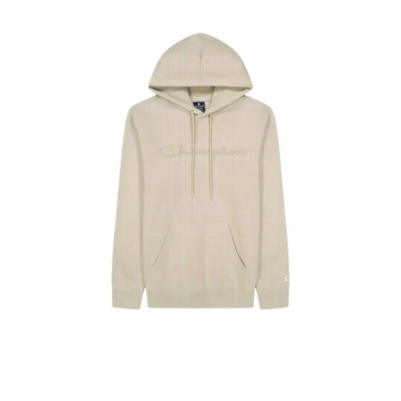 Champion beige hooded sweatshirt - brushed fleece, classic fit