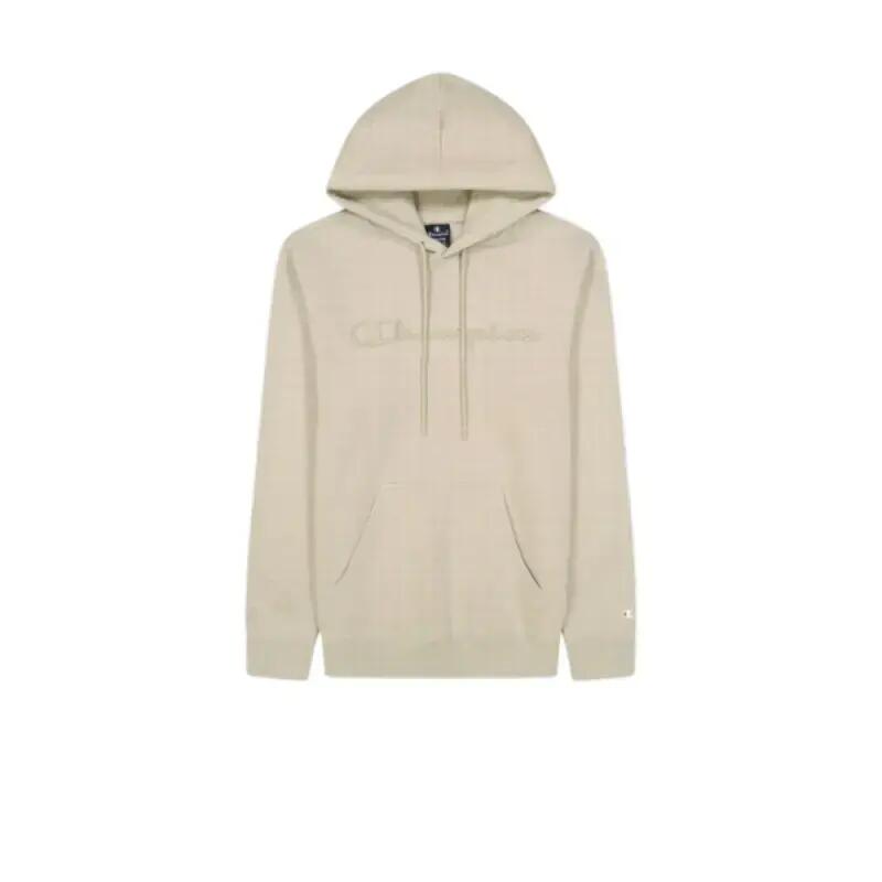 Champion beige hooded sweatshirt - brushed fleece, classic fit