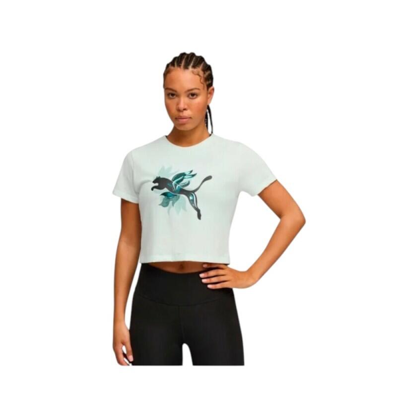 Camiseta blanca Puma mujer - corte corto y cuello redondo 2/2