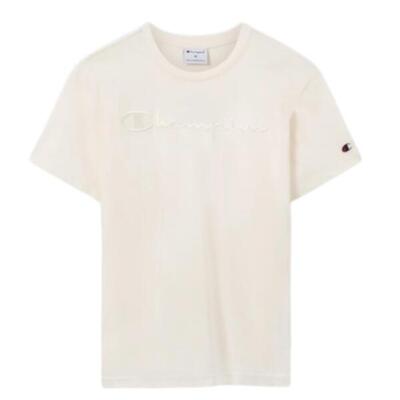 Champion t-shirt beige 100% katoen, regular fit