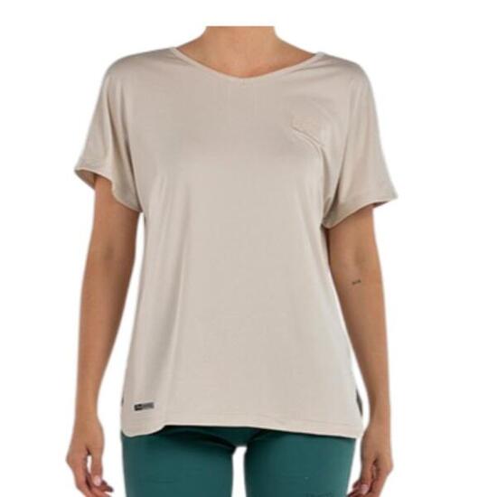 Camiseta +8000 Tilan beige mujer