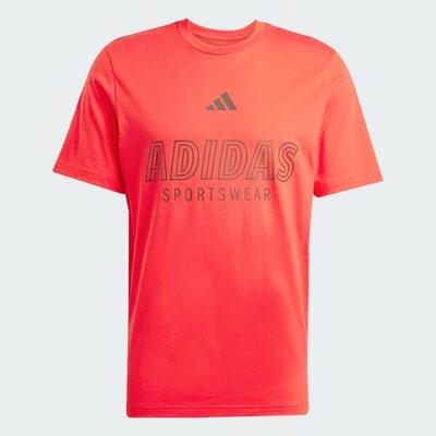 Adidas rood katoenen t-shirt heren
