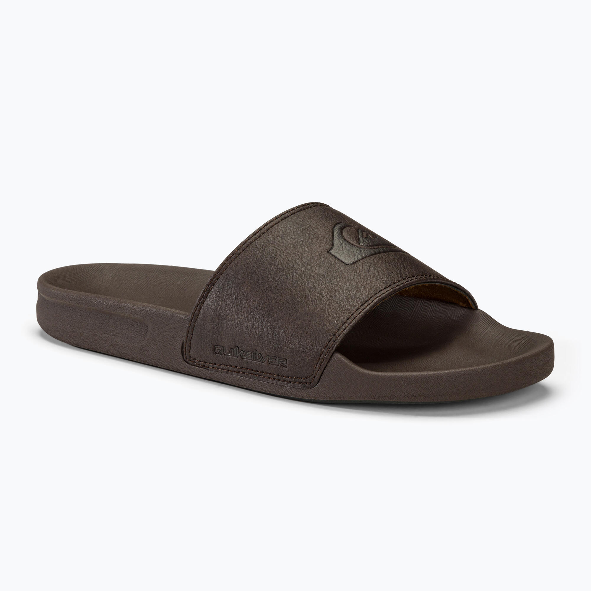 Klapki męskie Quiksilver Rivi Nubuck Slide brown 1 1/7