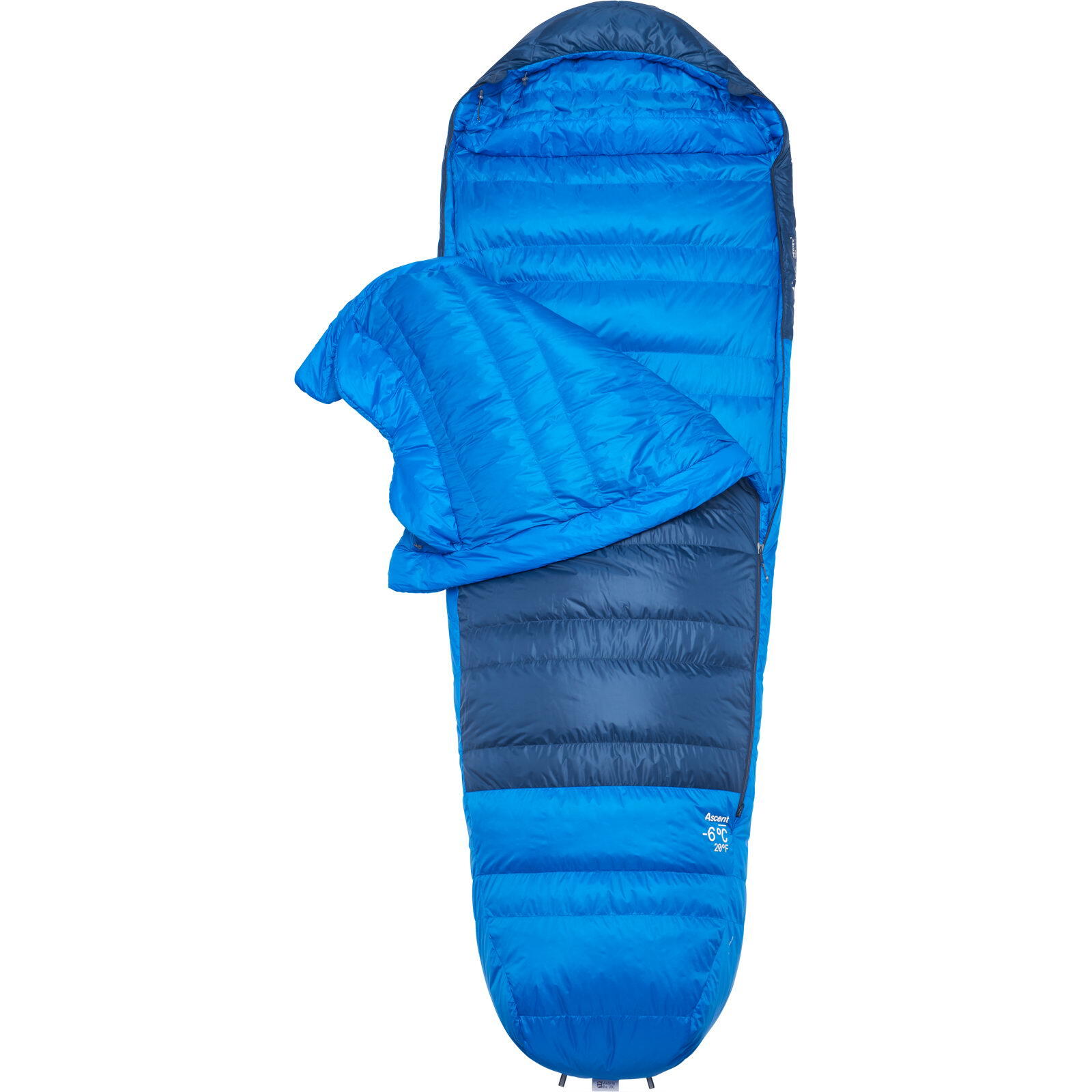 Daunen-Schlafsack Ascent -6C/20F tempest blue-maya blue 3/7