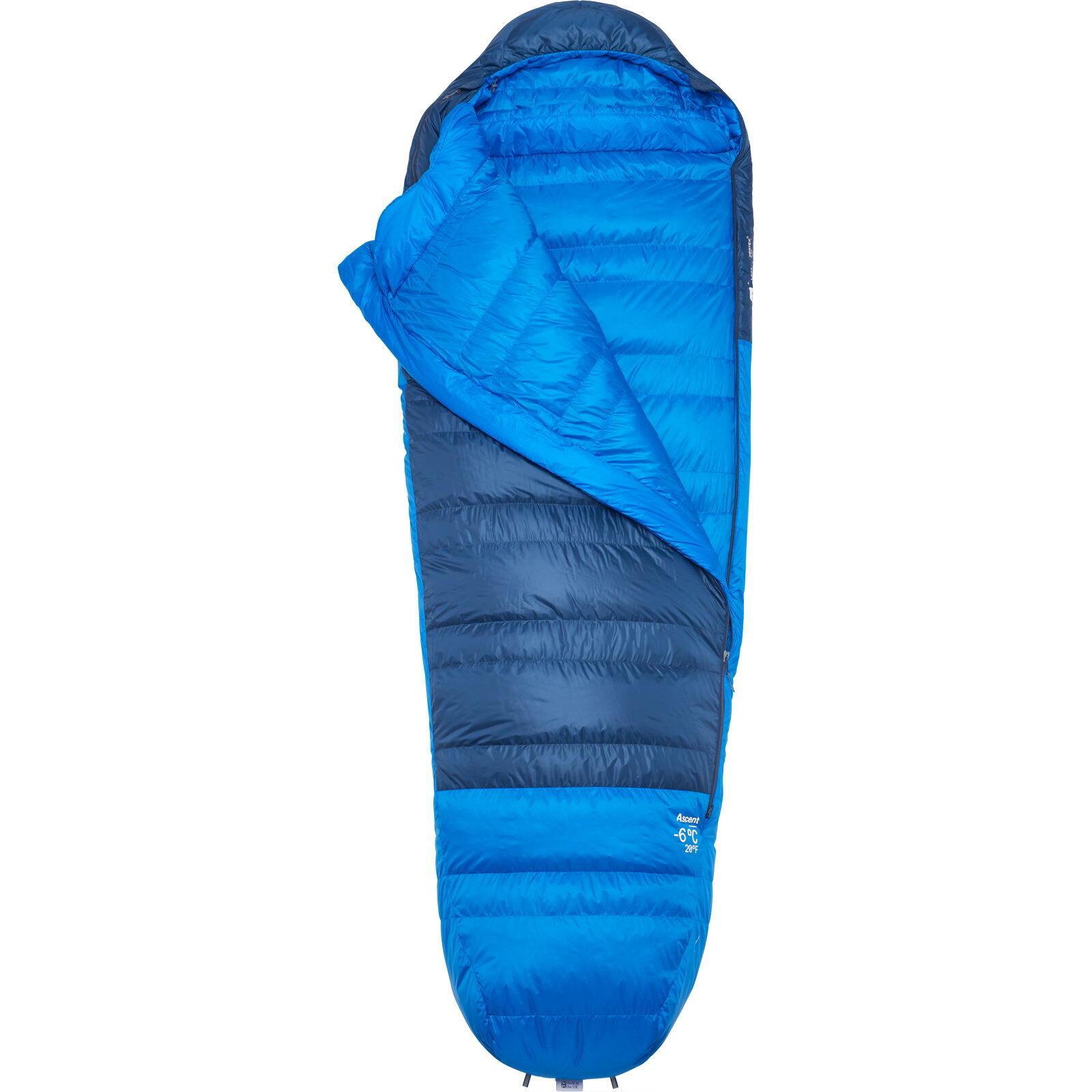 Daunen-Schlafsack Ascent -6C/20F tempest blue-maya blue 2/7