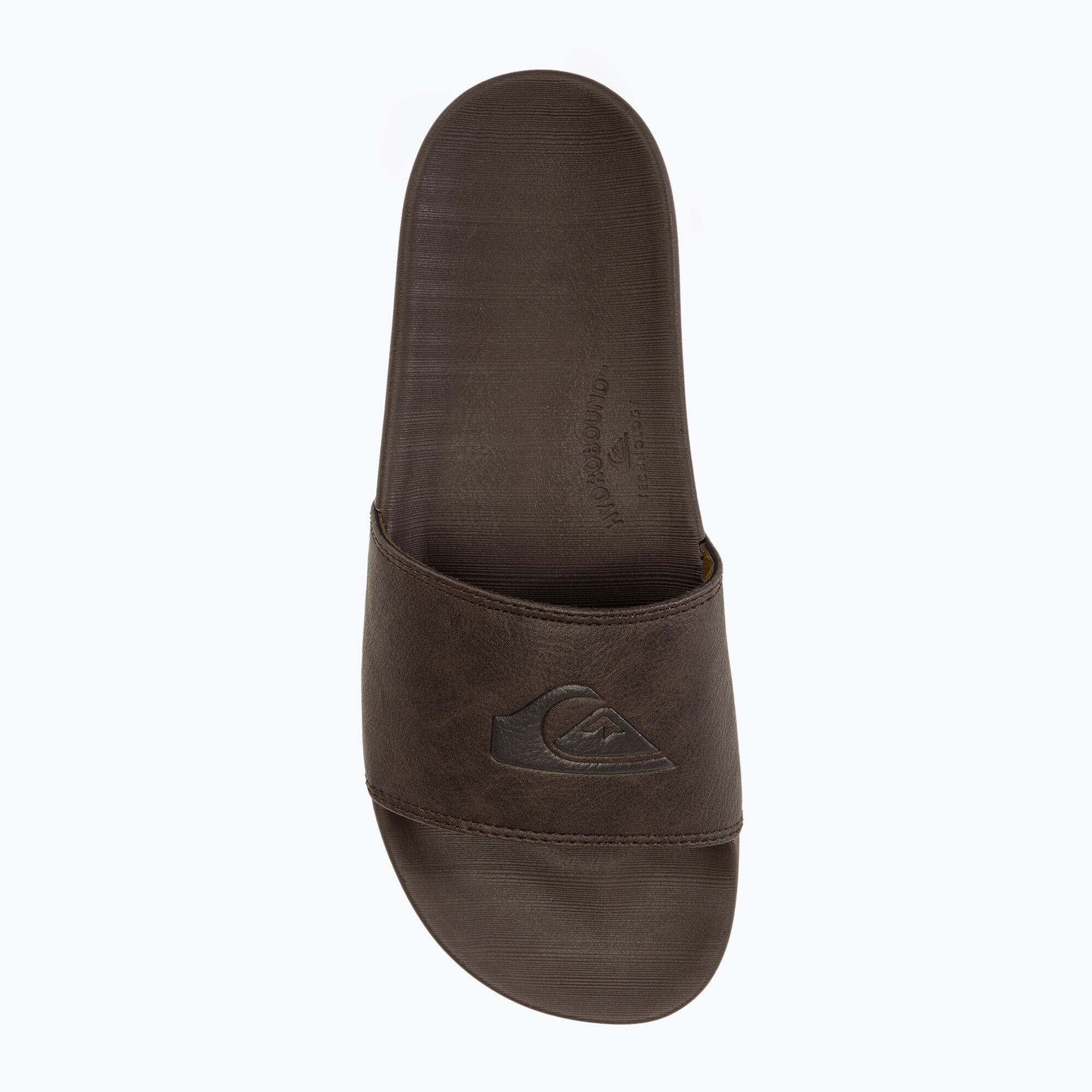 Klapki męskie Quiksilver Rivi Nubuck Slide brown 1 5/7