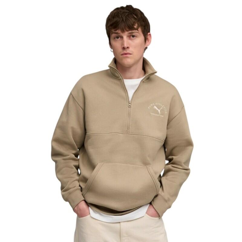 Sudadera Puma Class Half Zip marrón para hombre 3/3