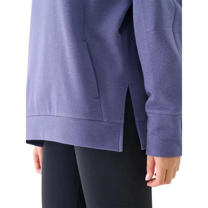 Sweat féminin de yoga 4F bleu. 3/3