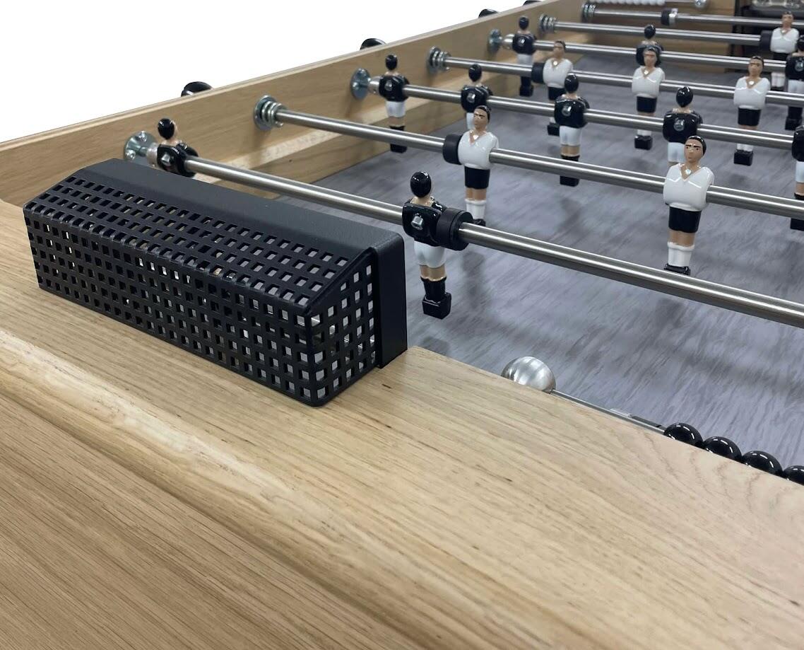 Baby-Foot en chêne massif, design moderne avec poignées rondes, modèle Black Oak 4/5