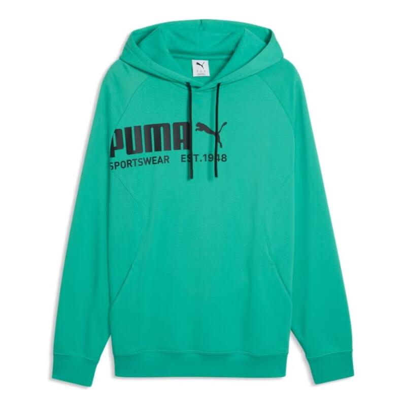 Felpa con cappuccio Puma Verde Sport 1/3