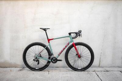 Ridley grifn racefiets 55 cm, rood-groen, 22 versnellingen