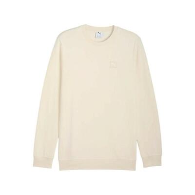Beige crew neck sweatshirt heren essentials elevated