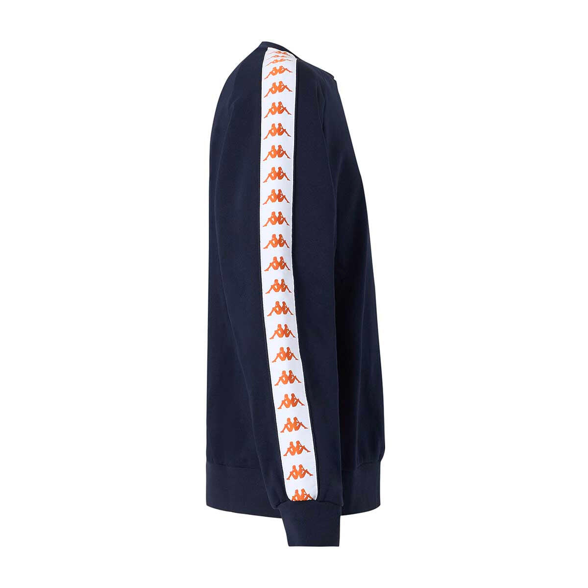 Kappa heren sweater blauw ronde hals met jacquardband 3/5