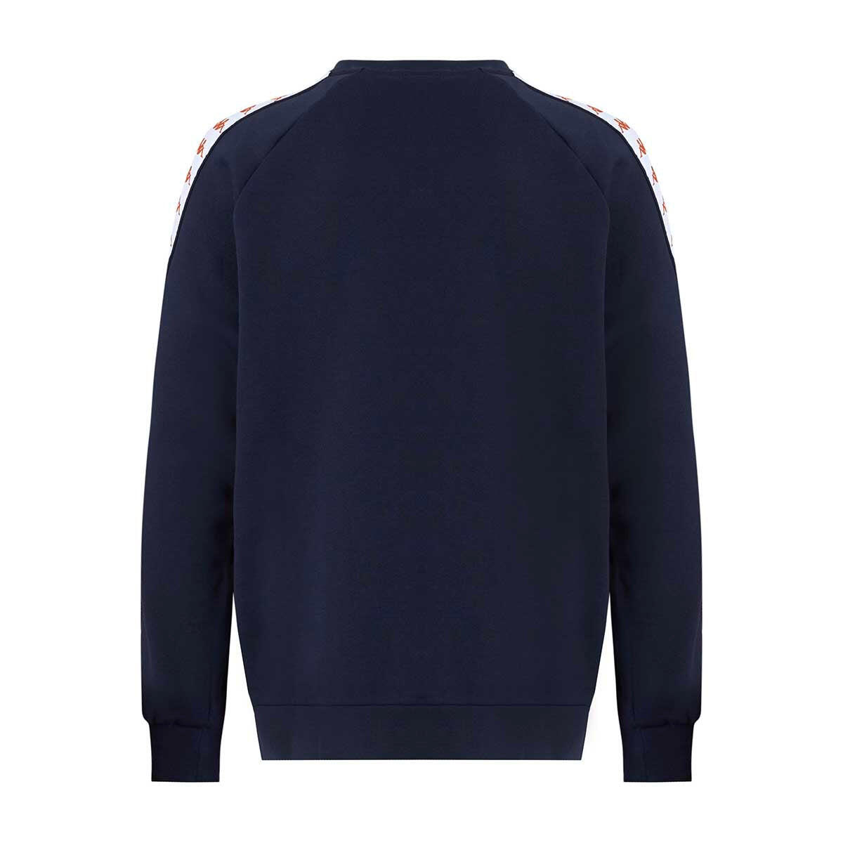 Sweatshirt Kappa homme bleu col rond avec bande jacquard 4/5