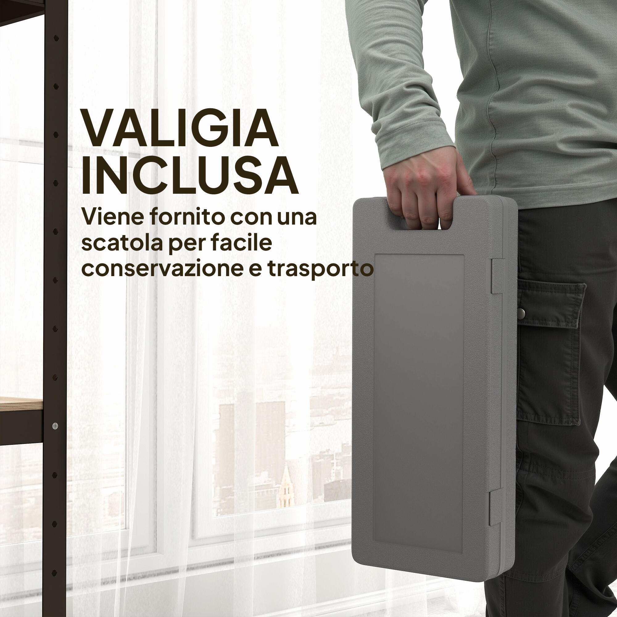HOMCOM Set 6 Manubri Pesi con Valigetta da 0.5kg 1kg 1.5kg in Acciaio e PU 6/7