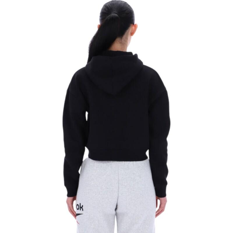 Sweat com capuz Reebok Avery 2 preto oversized cropped 2/3