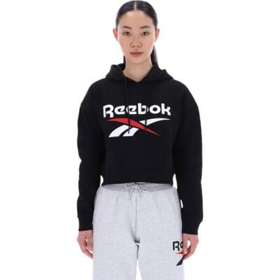 Reebok avery 2 hoodie zwart oversized cropped