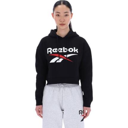 Sweat à capuche Reebok Avery 2 noir oversize cropped