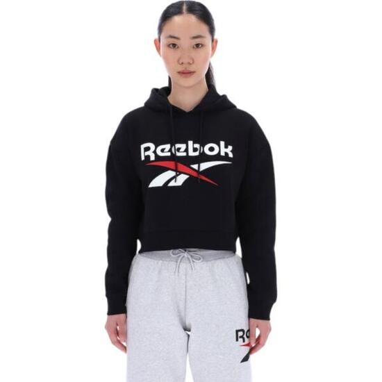 Sweat à capuche Reebok Avery 2 noir oversize cropped