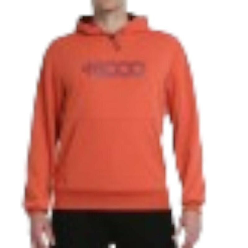 +8000 Sudadera Albani naranja con capucha, cremallera y tejido cálido, talla S. 1/2