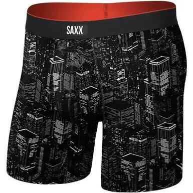 Saxx Multi-Sport Mesh Brief Fly Boxer Shorts, Black, Men's