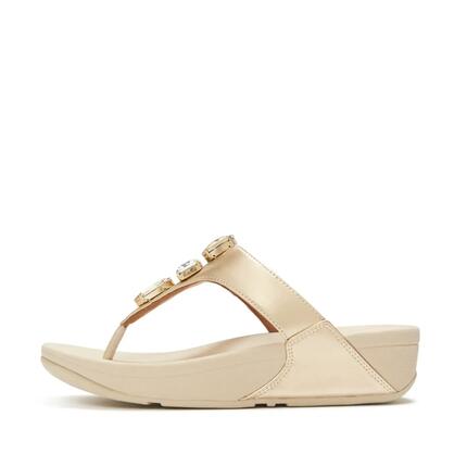 Sandales compensées entre-doigt femme FitFlop Lulu Ultra-Jewel Metallic