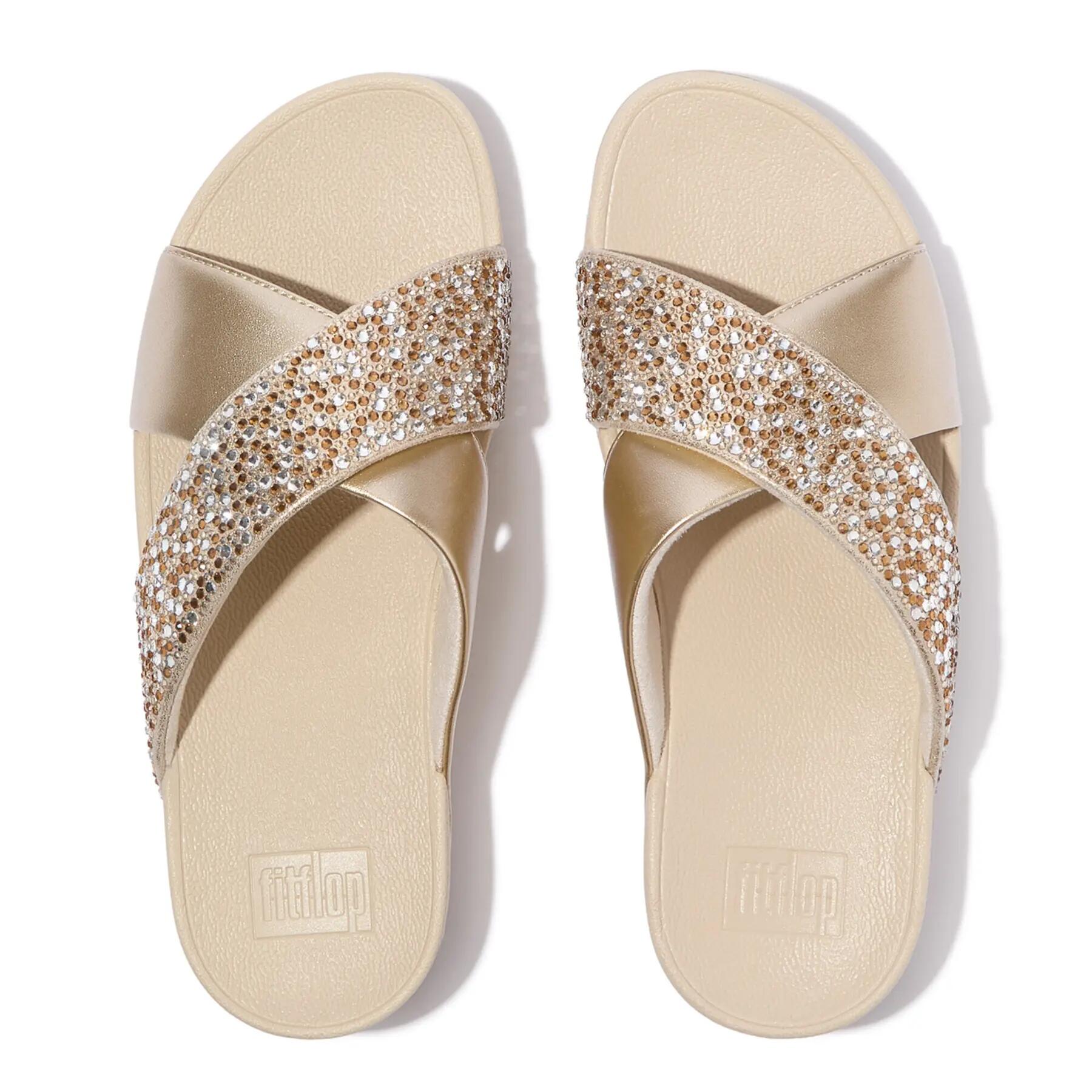 Keil-Sandalen für Damen FitFlop Lulu Crystal-Mix 3/7