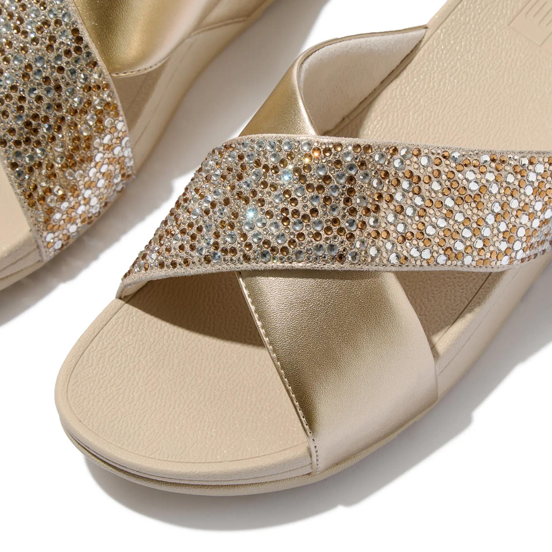 Keil-Sandalen für Damen FitFlop Lulu Crystal-Mix 4/7