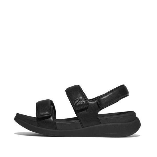 Klapki na koturnie z regulowanym paskiem na plecach damskie FitFlop F-Mode Go