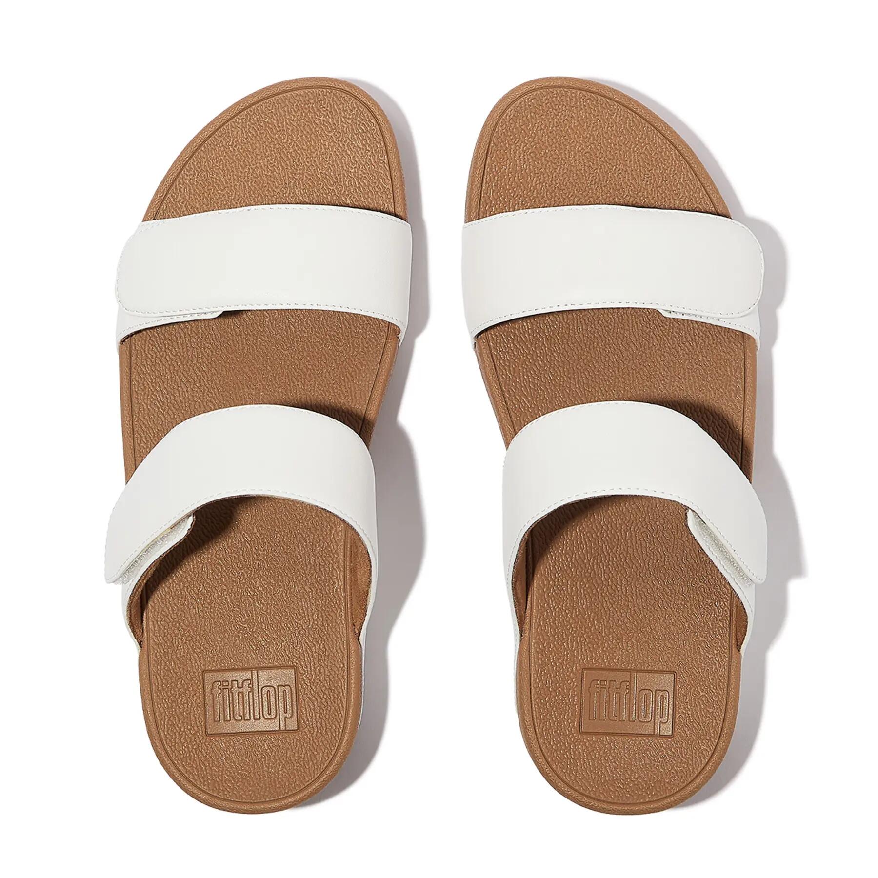 Sandalias de cuña ajustables de cuero mujer FitFlop Lulu 3/7