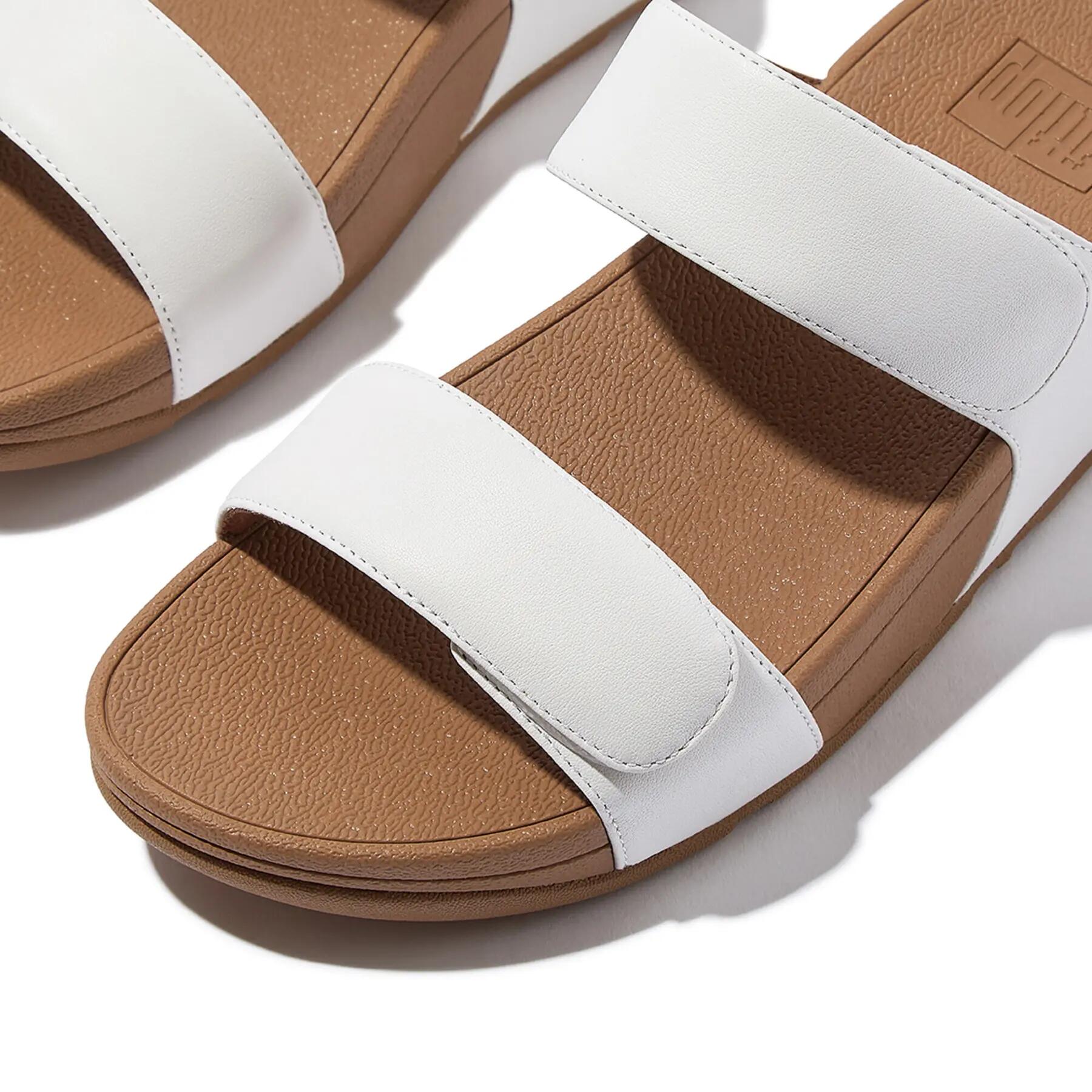 Sandalias de cuña ajustables de cuero mujer FitFlop Lulu 4/7