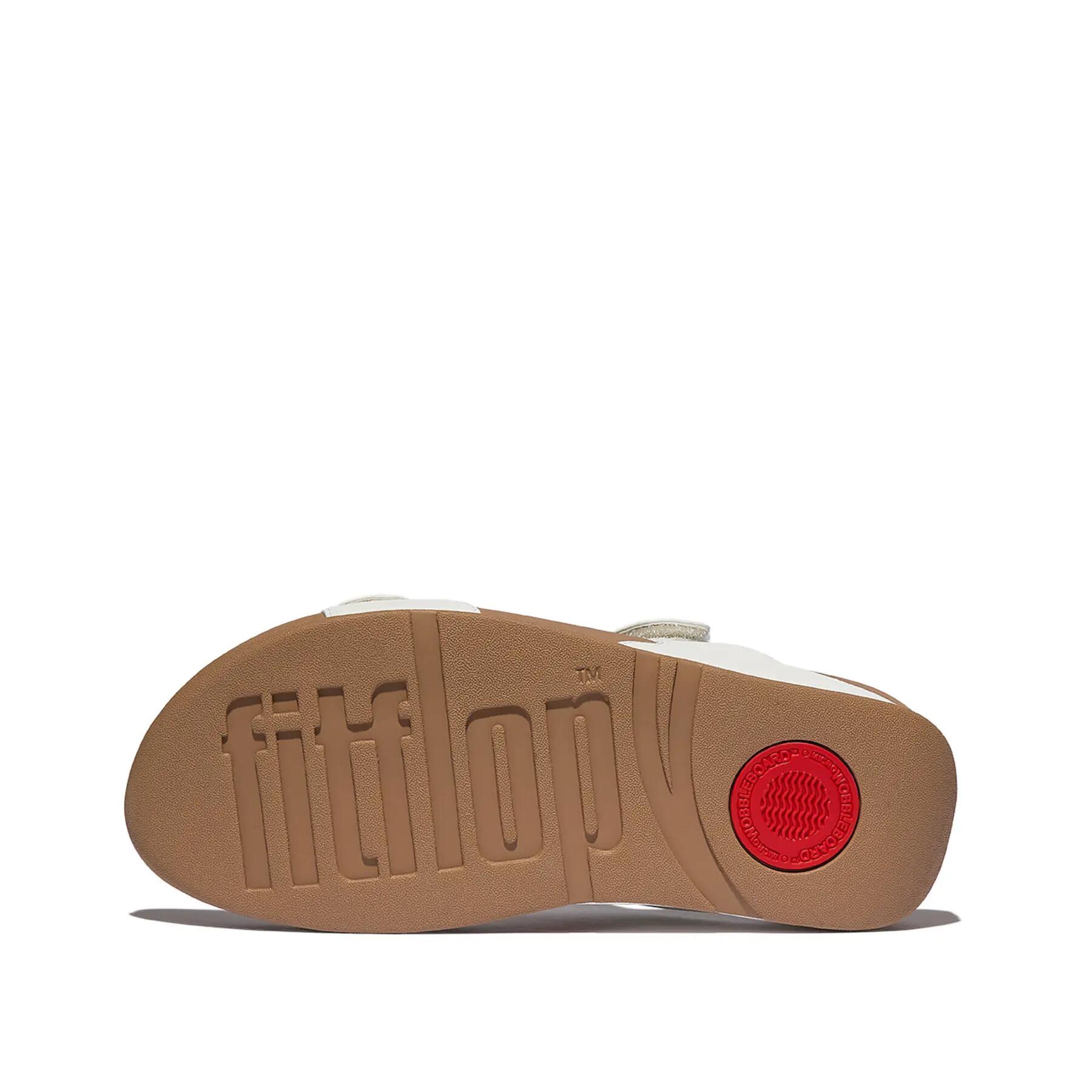 Sandalias de cuña ajustables de cuero mujer FitFlop Lulu 5/7