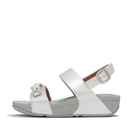 Damskie sandały na koturnie FitFlop Lulu Ultra-Jewel Metallic
