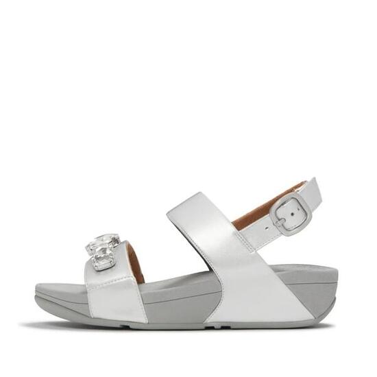 Damskie sandały na koturnie FitFlop Lulu Ultra-Jewel Metallic