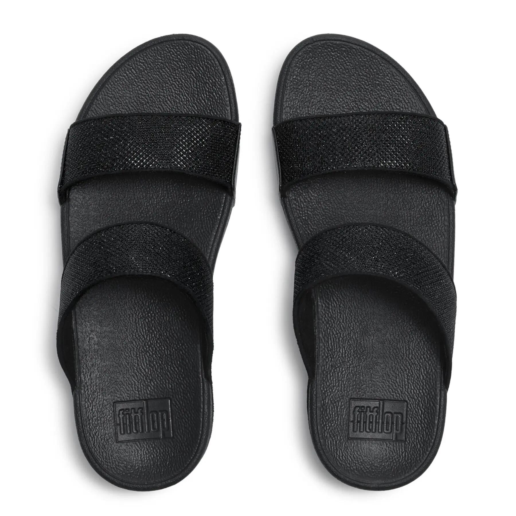 Sandalias de cuña para mujer FitFlop Lulu Shimmerglitz 3/7