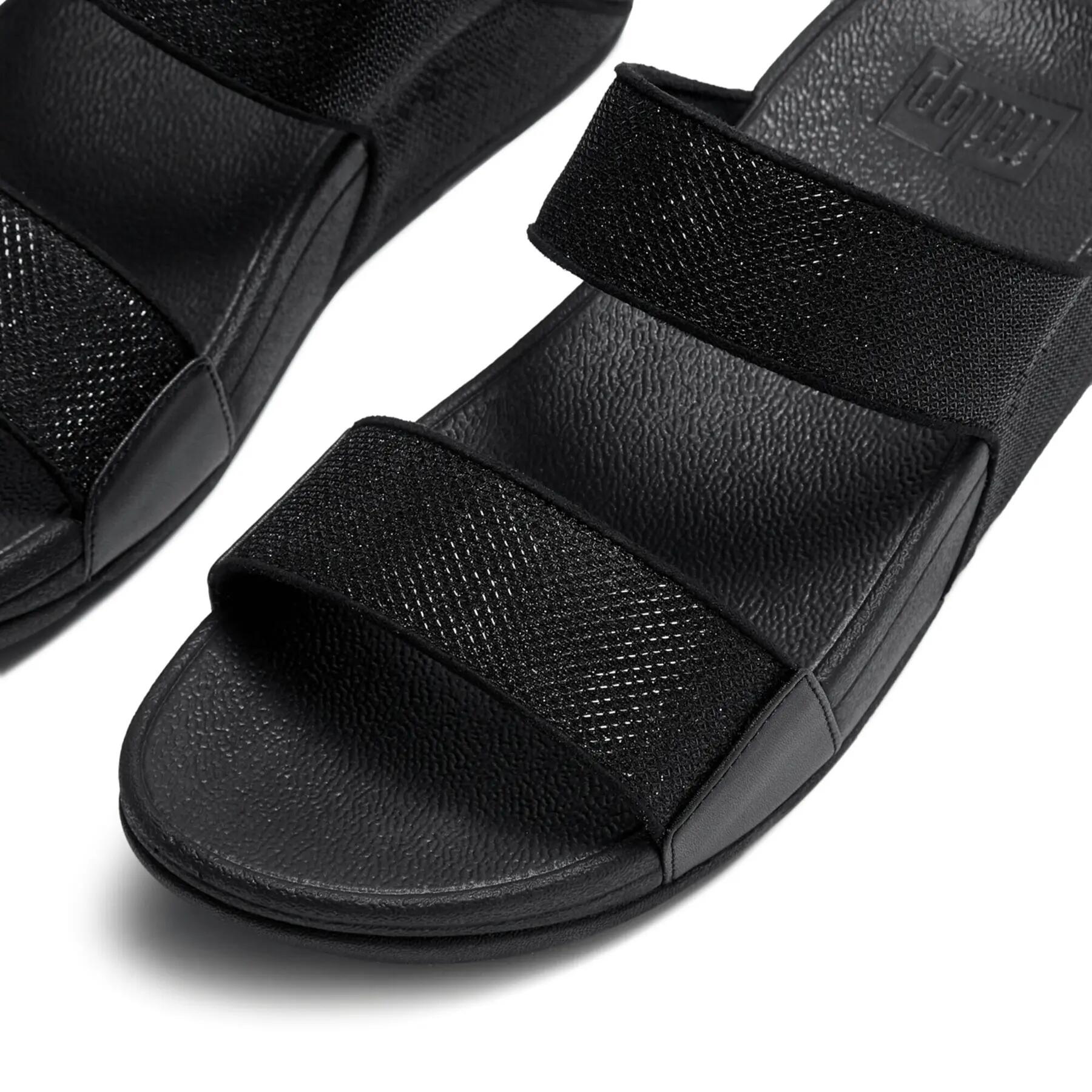 Sandalias de cuña para mujer FitFlop Lulu Shimmerglitz 4/7