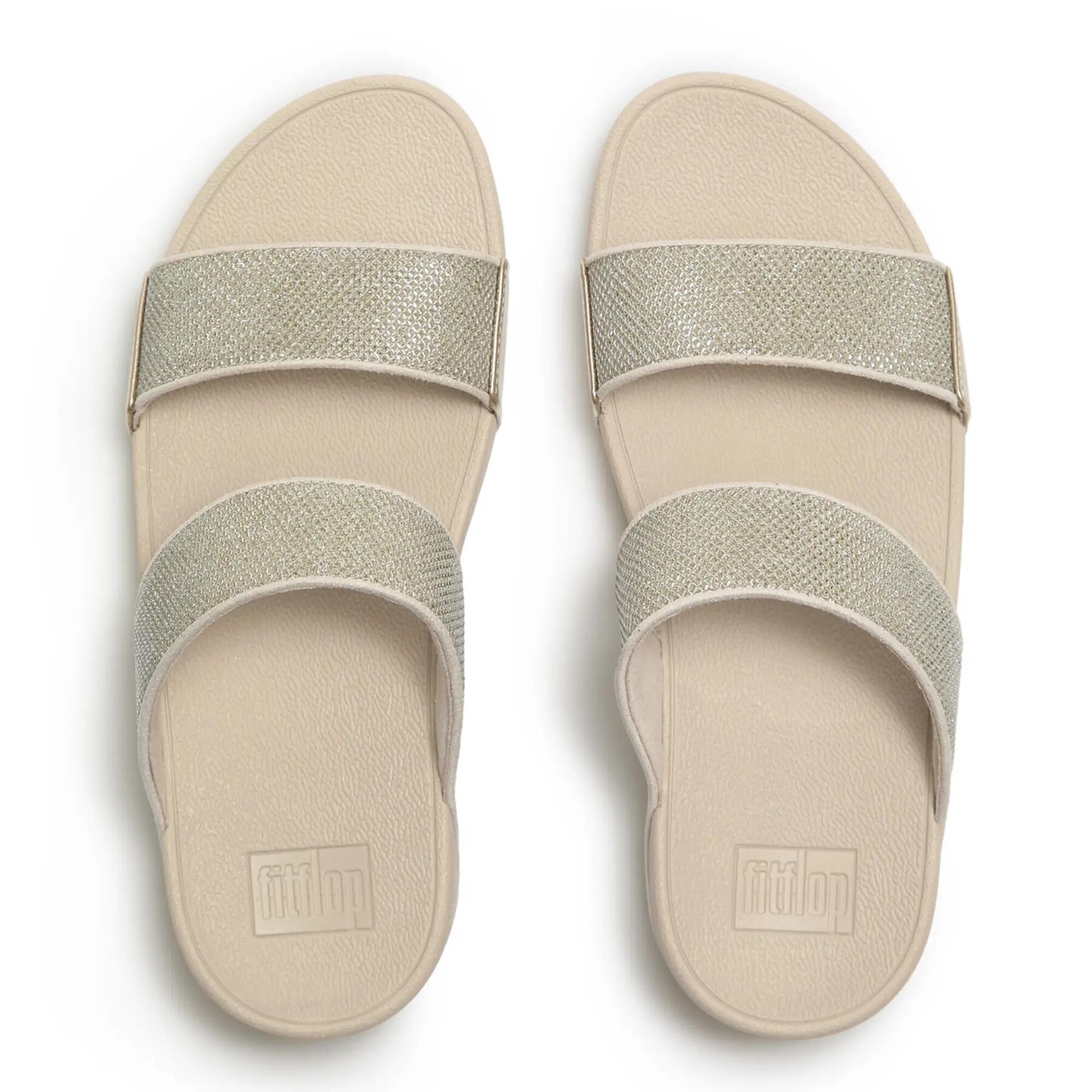 Sandalias de cuña para mujer FitFlop Lulu Shimmerglitz 3/7