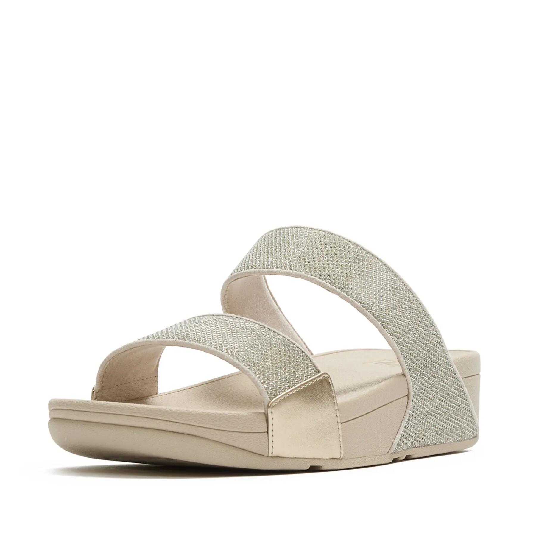 Sandalias de cuña para mujer FitFlop Lulu Shimmerglitz 2/7