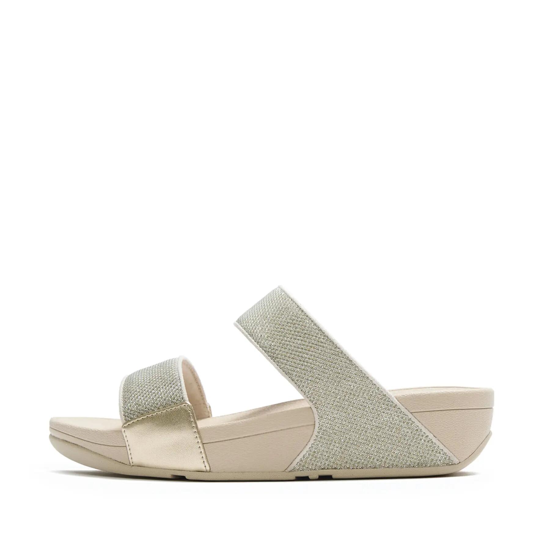 FitFlop FitFlop Lulu Shimmerglitz Slides  PLATINO 43