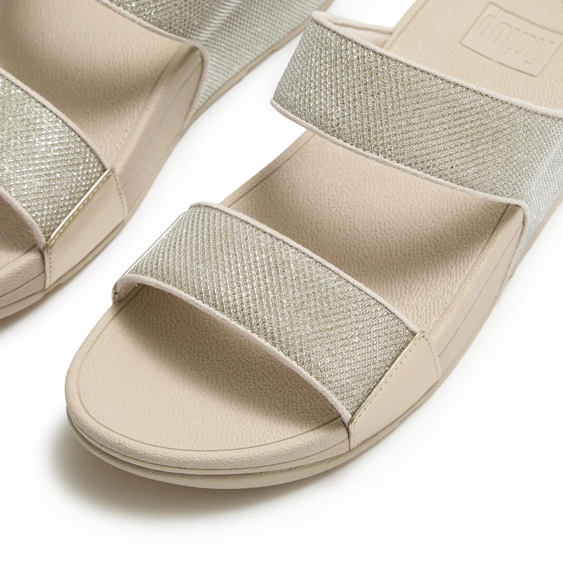 Sandalias de cuña para mujer FitFlop Lulu Shimmerglitz 4/7