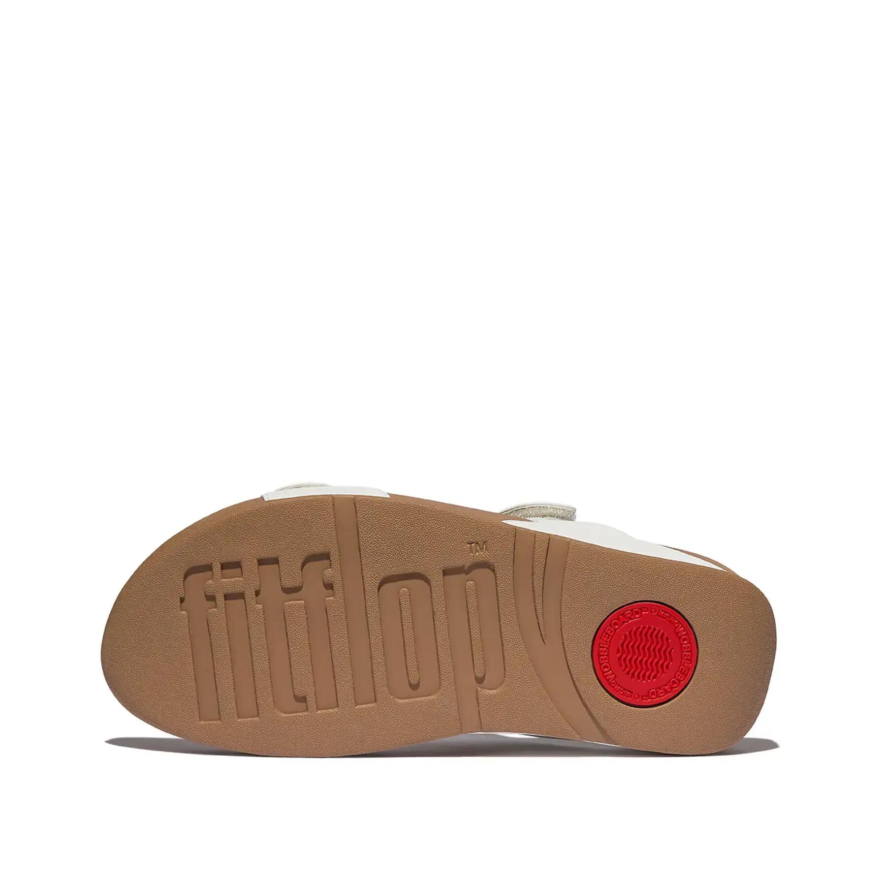Kobiece skórzane sandały na koturnie z regulacją FitFlop Lulu 5/7