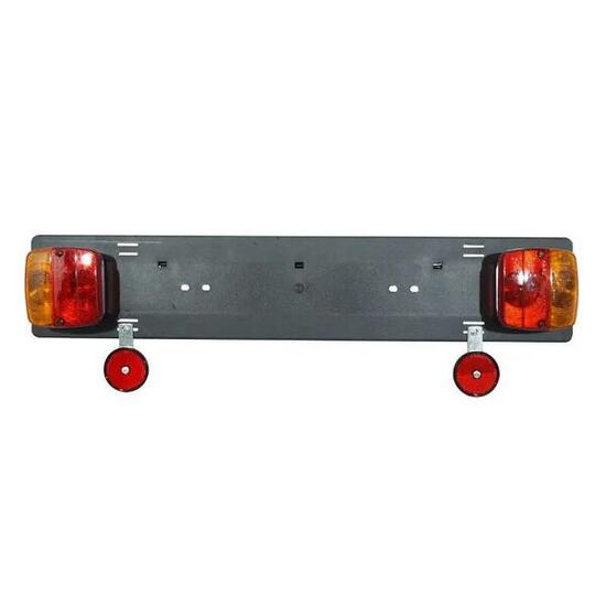 Support plaque immatriculation avec rampe feux prise 7 broches Peruzzo