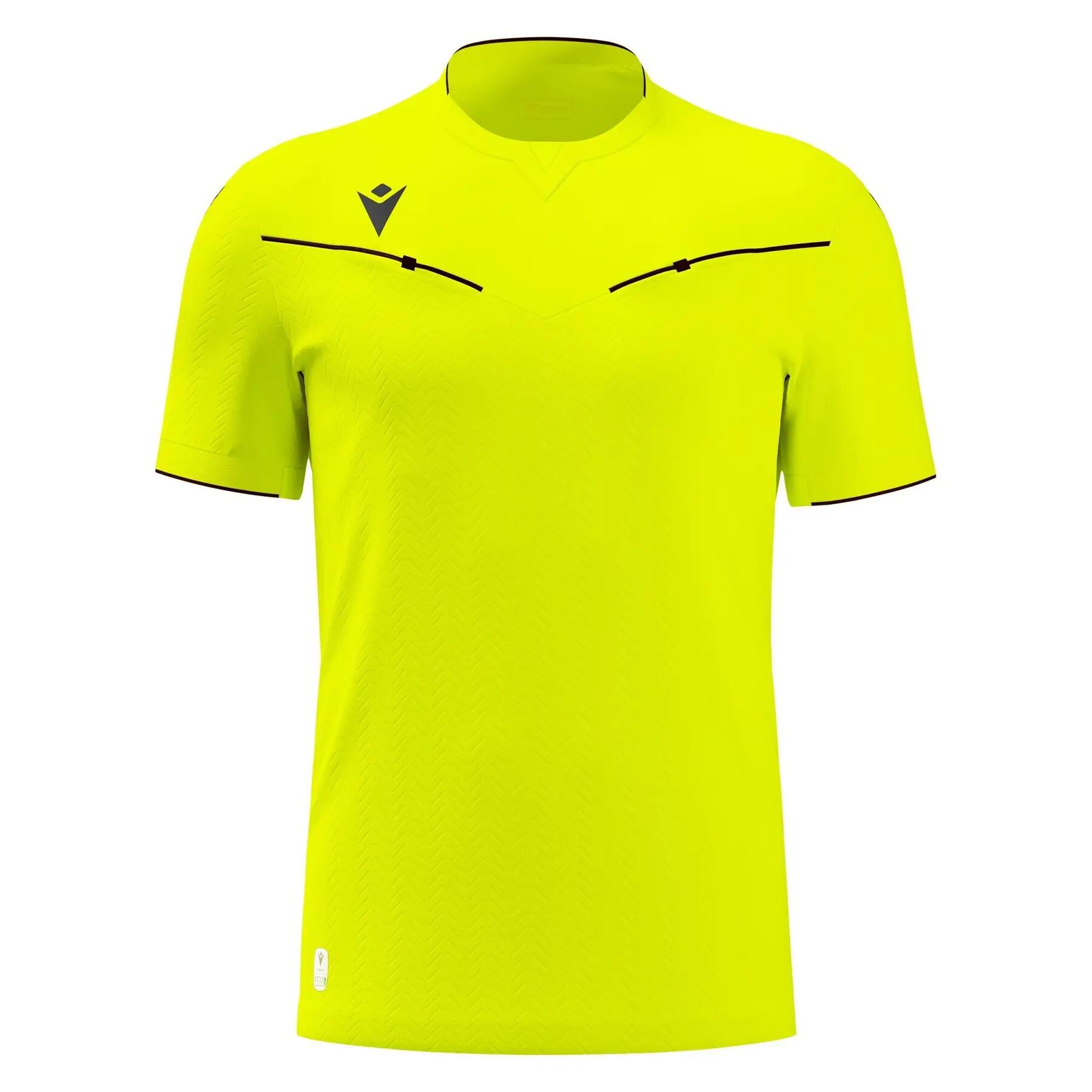 Macron Maillot Arbitre UEFA 2019 Jaune Respirant - Tenue Officielle Football