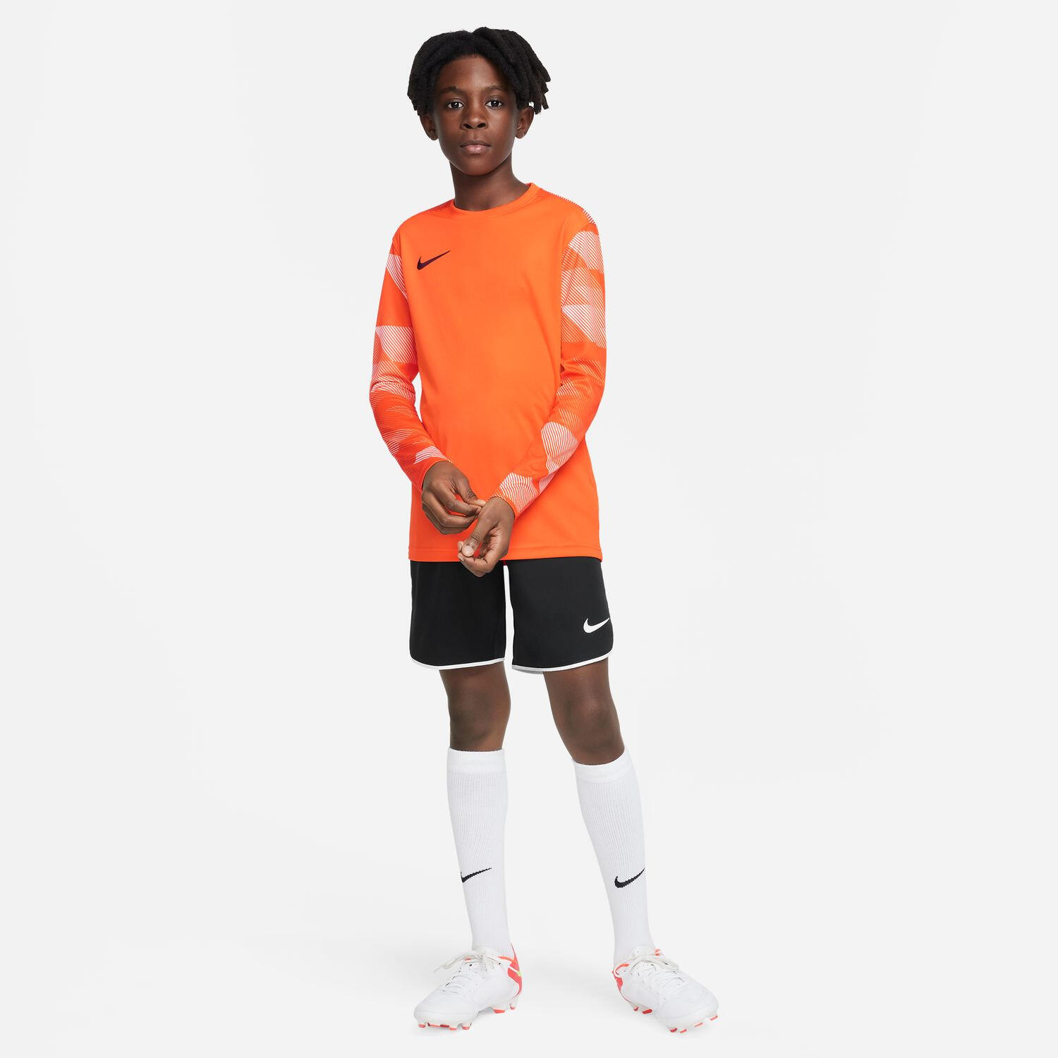 Camisola de guardaredes de manga comprida Park IV DriFIT para crianças (Laranja) 3/6