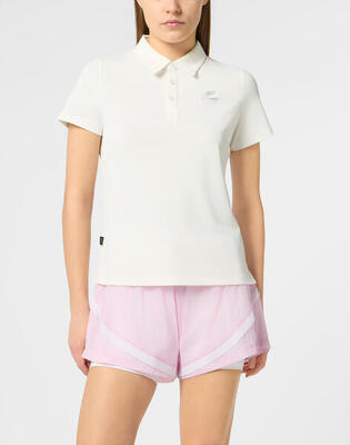 Pique polo t-shirt reflective scratch