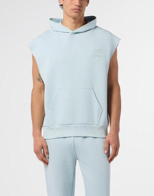 Pique hoodie vest icon