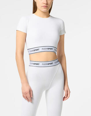 Fleece cropped t-shirt