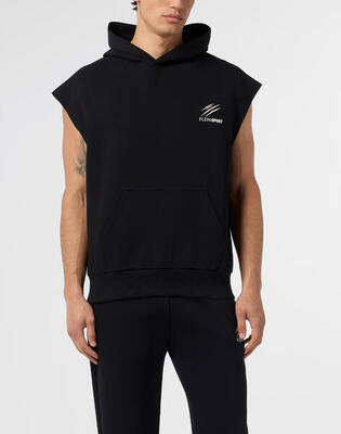 Pique hoodie vest icon